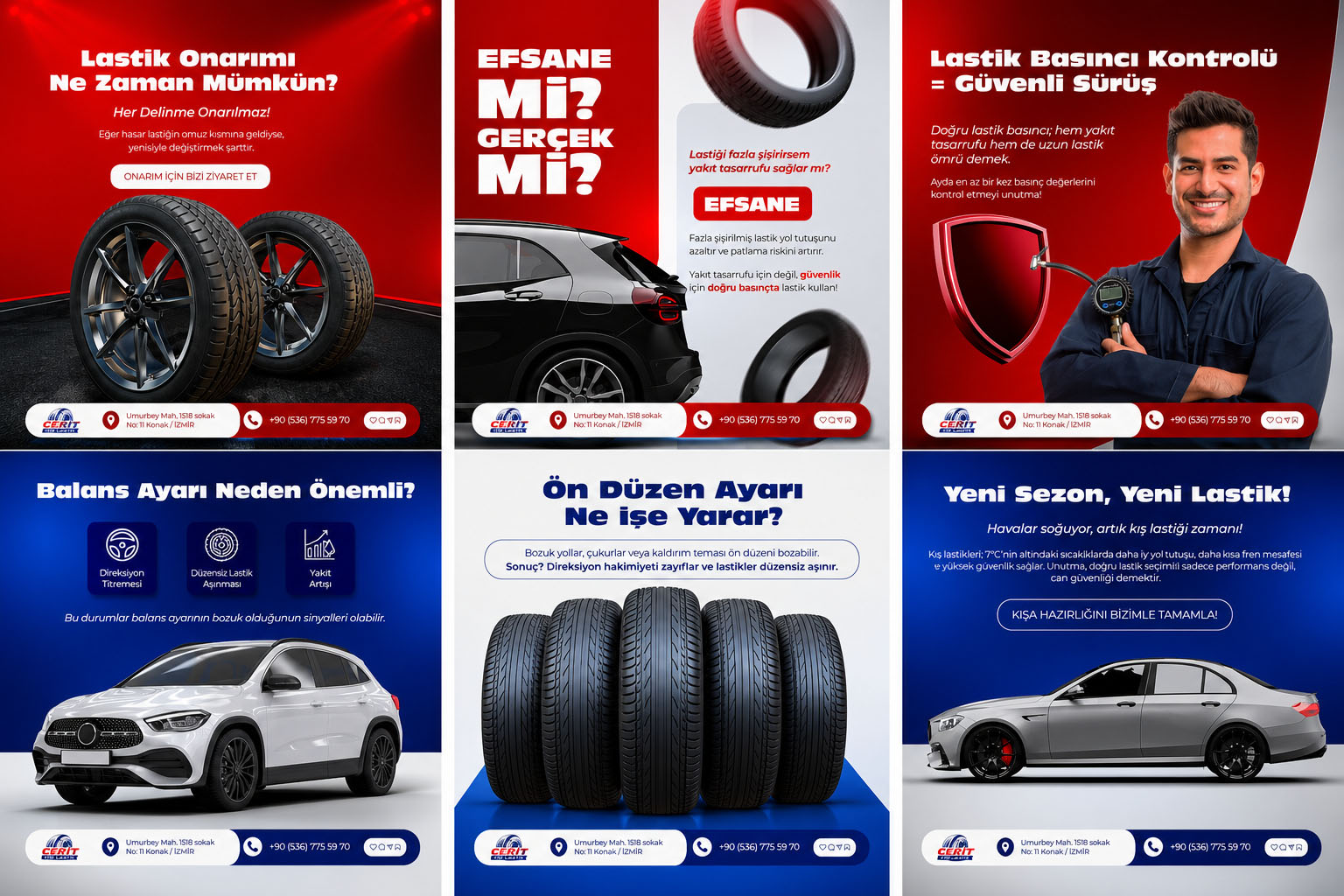 Cerit Oto Lastik sosyal medya çalışması